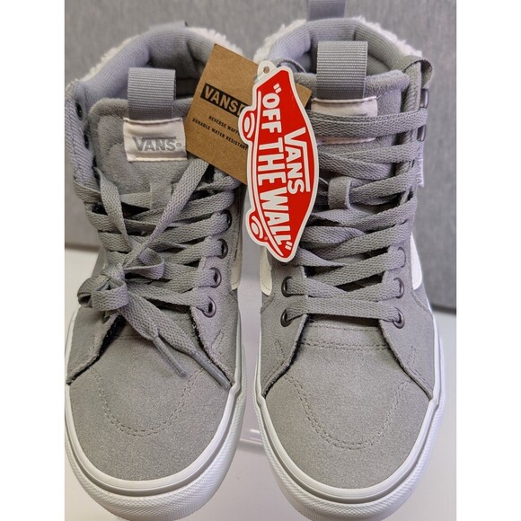 Vans Filmore High Top Women's Size 6 Skate Shoes Gray White Vansguard Sherpa - Picture 3 of 10